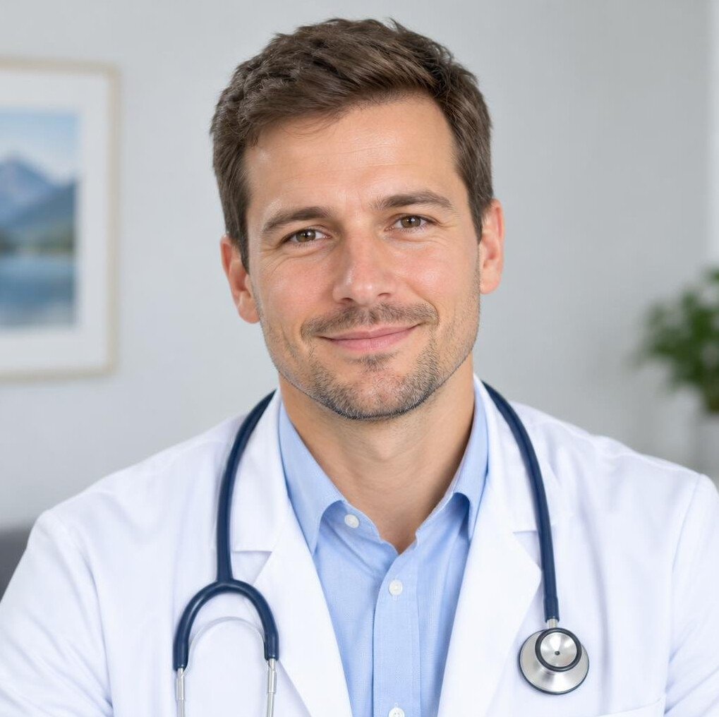 Portrait of a young professional man smiling