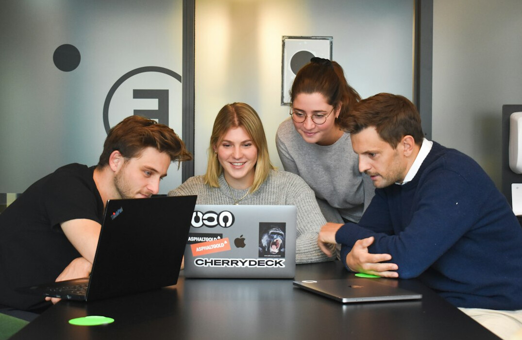 team meeting in office